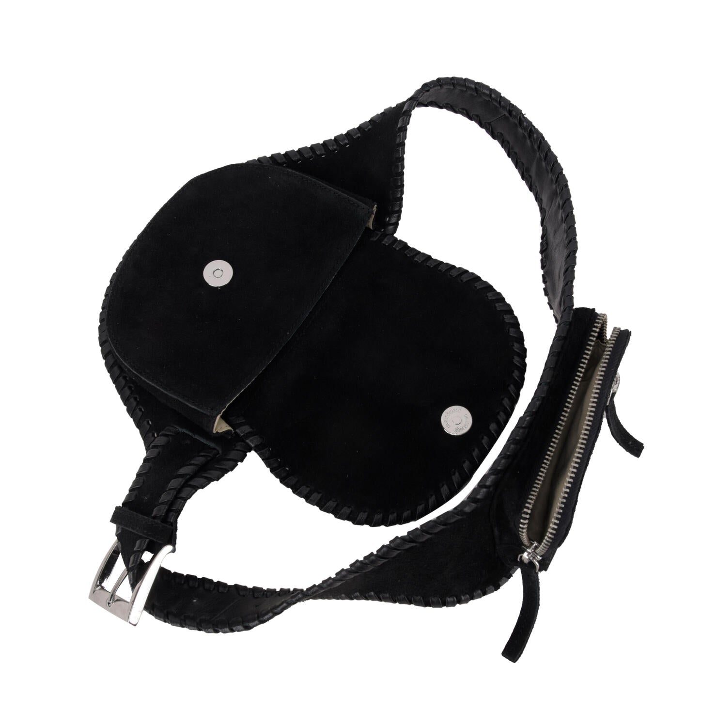 x Bruna Bear Eliza Braided bæltetaske - sort